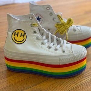 Converse x Miley Cyrus Rainbow Platform High Top